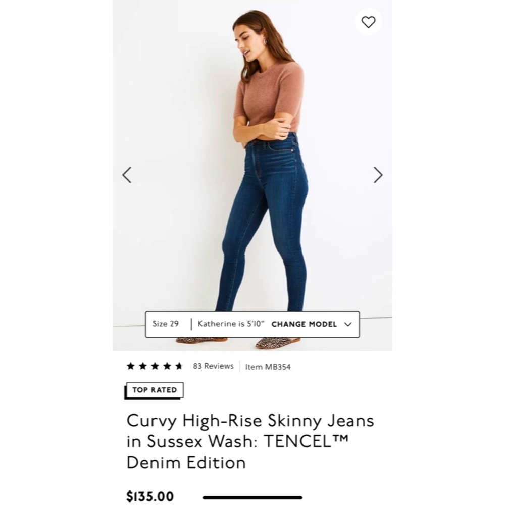 Madewell Curvy High Rise Skinny